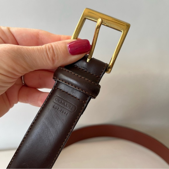 Coach Brown Leather Belt - Picture 3 of 12